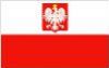 Flaga Polski z godłem duża